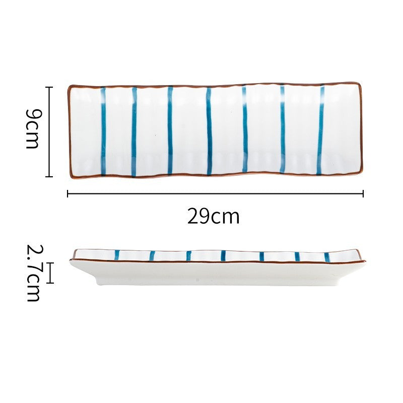 Rectangular Ceramic Sushi Serving Plate