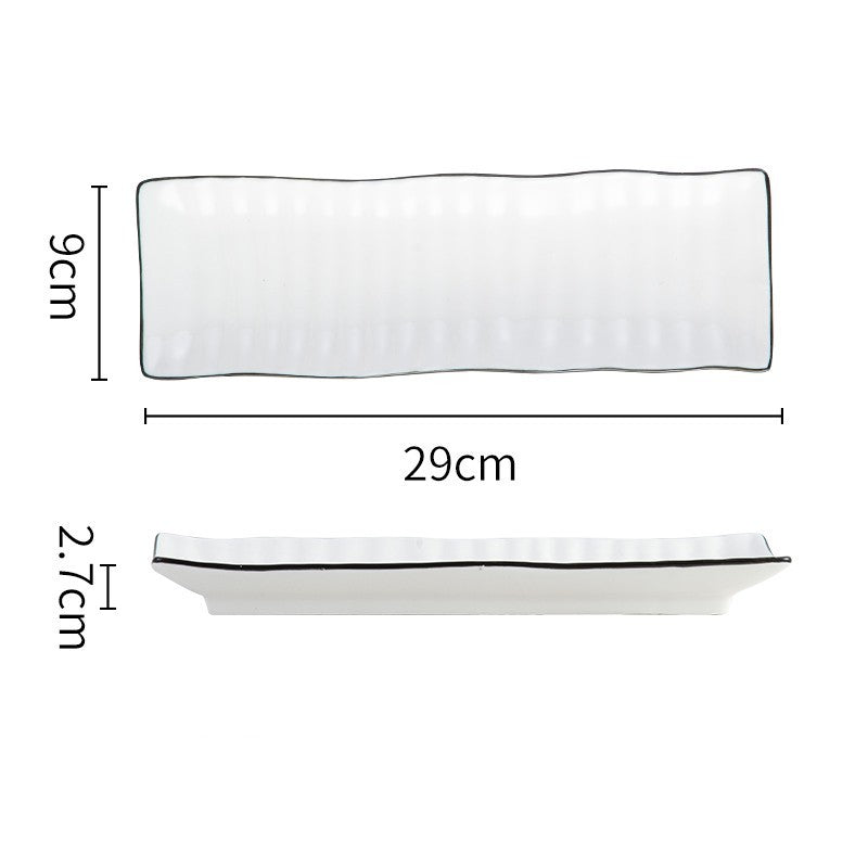 Rectangular Ceramic Sushi Serving Plate