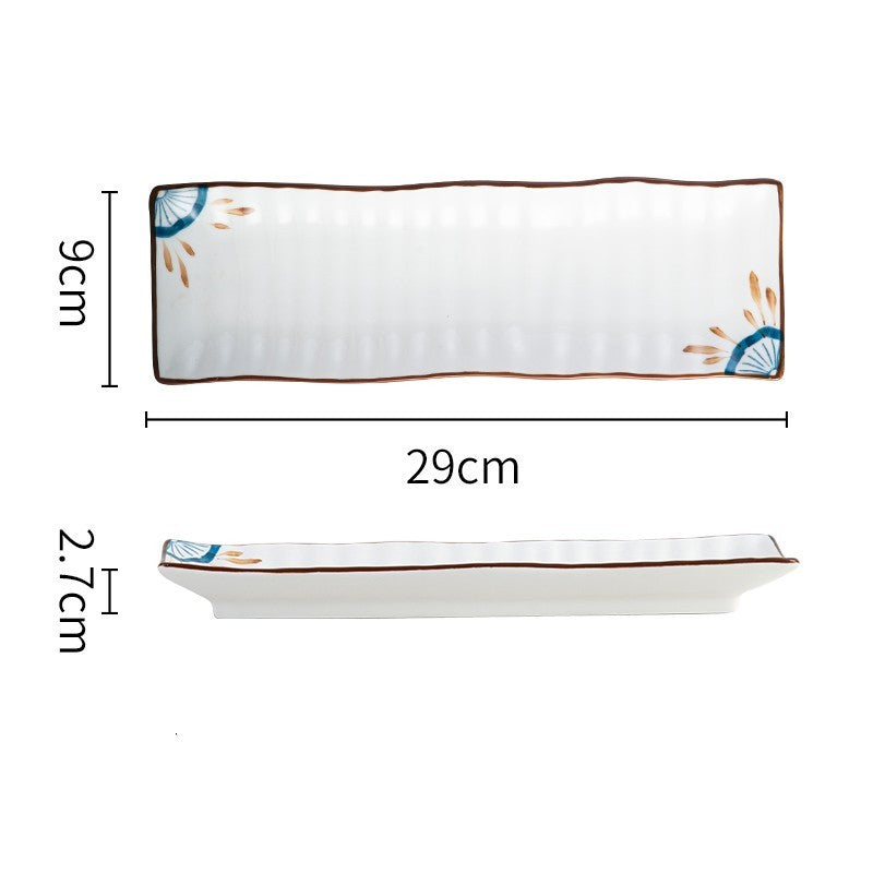 Rectangular Ceramic Sushi Serving Plate