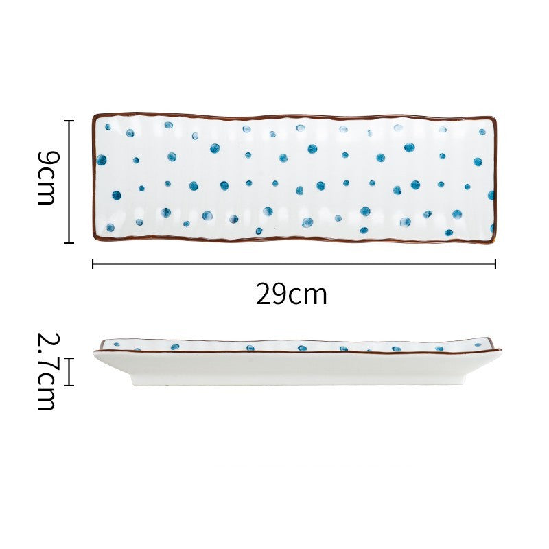 Rectangular Ceramic Sushi Serving Plate