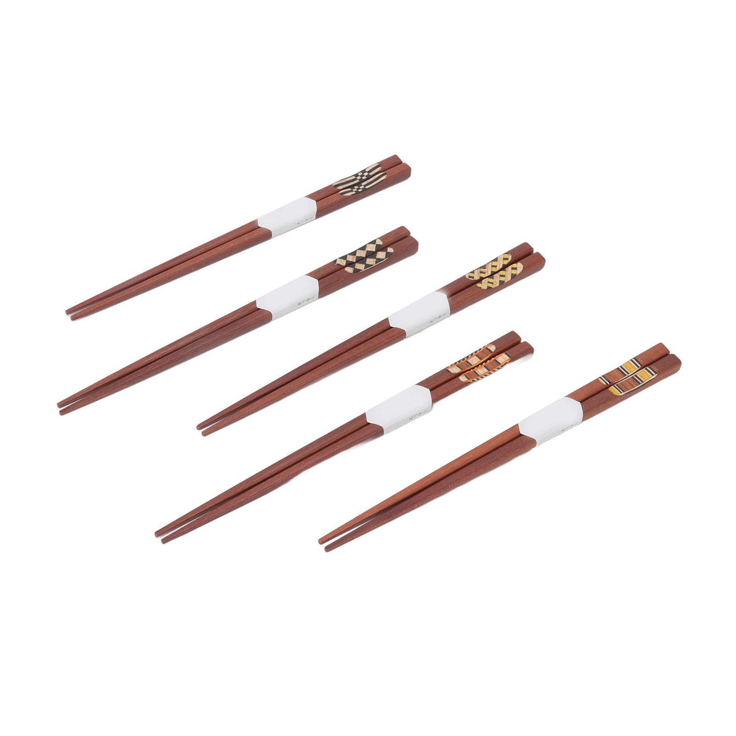 Wooden Chopsticks Red Sandalwood Grooved Pattern Natural and Reusable