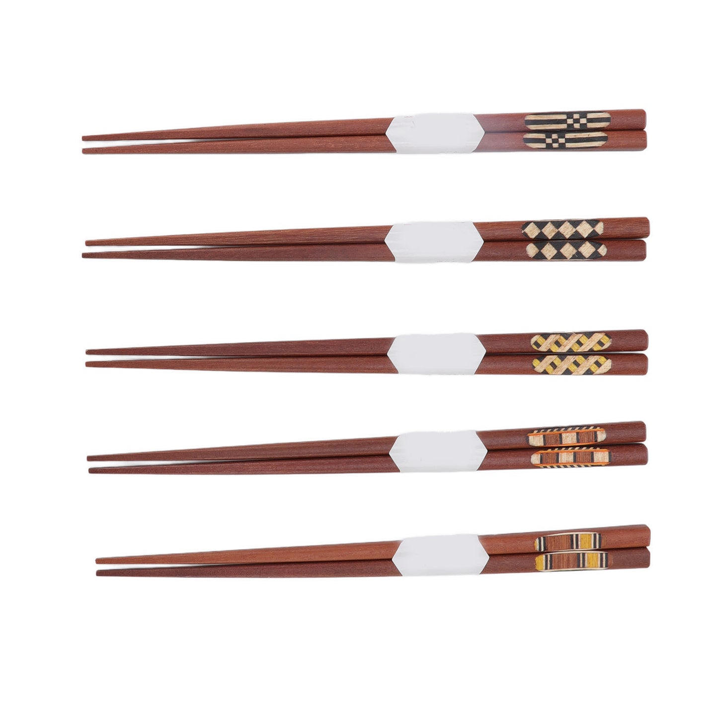 Wooden Chopsticks Red Sandalwood Grooved Pattern Natural and Reusable