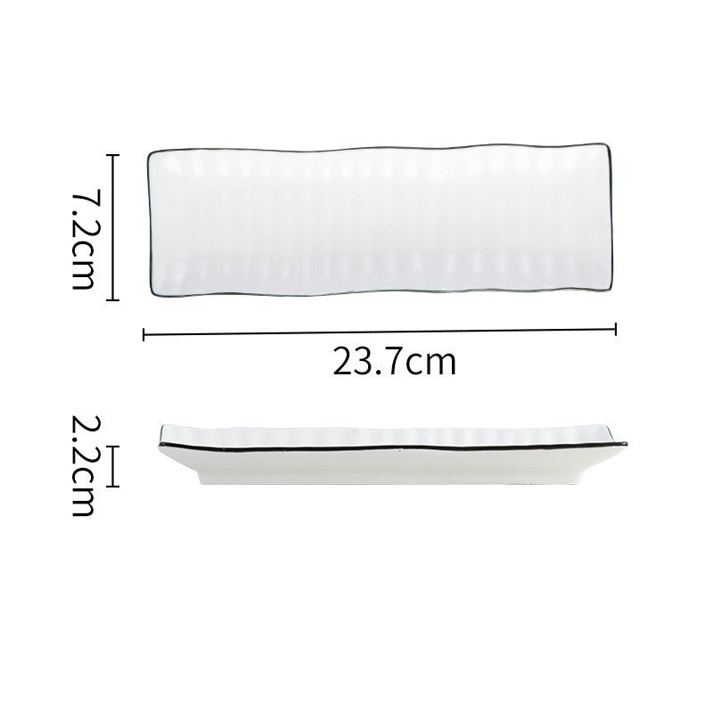 Rectangular Ceramic Sushi Serving Plate
