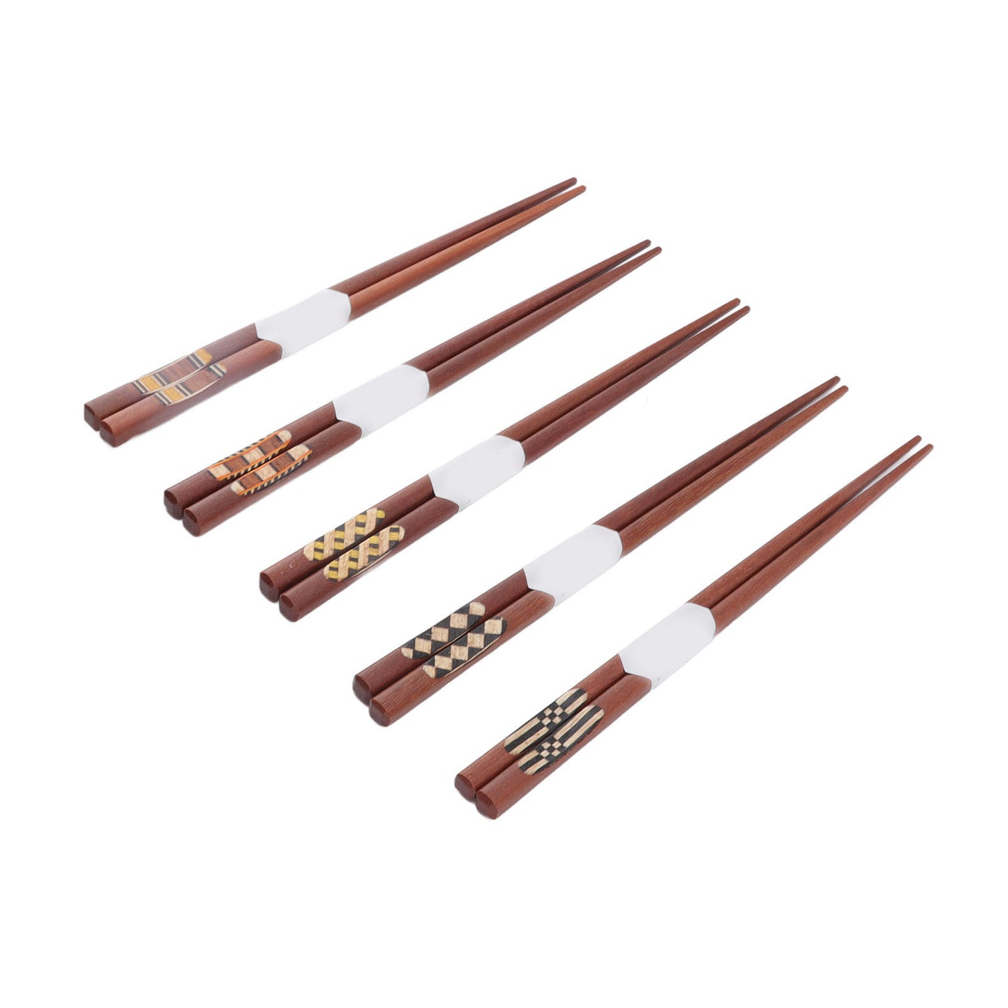 Wooden Chopsticks Red Sandalwood Grooved Pattern Natural and Reusable