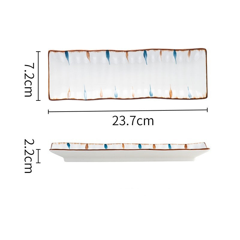 Rectangular Ceramic Sushi Serving Plate