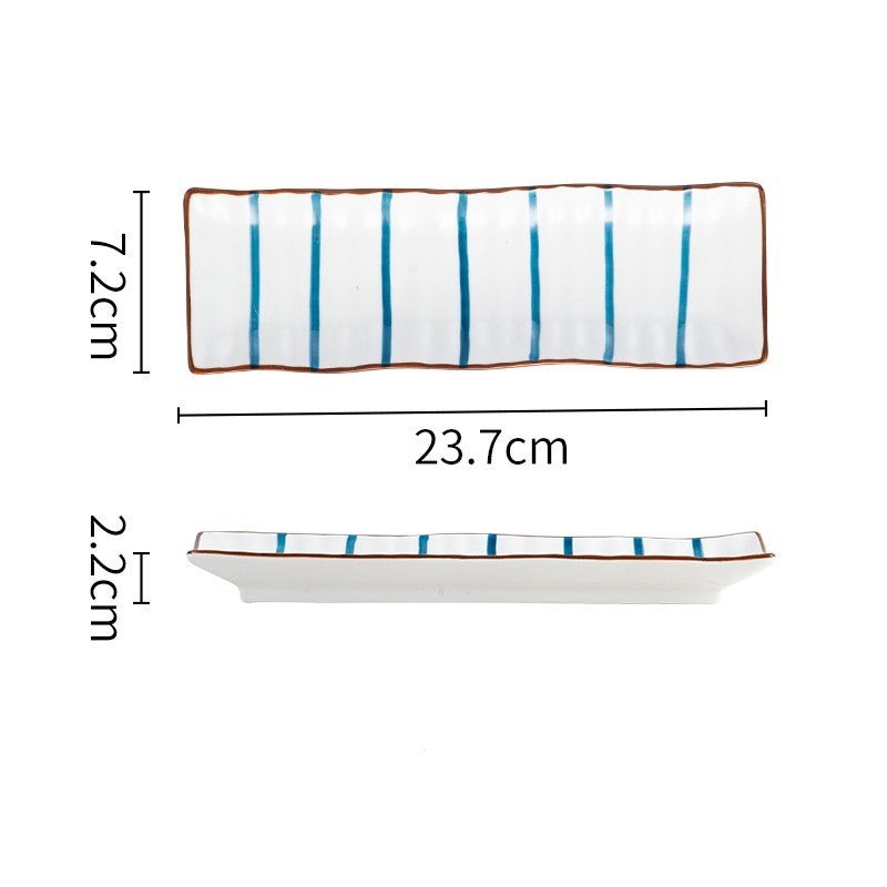 Rectangular Ceramic Sushi Serving Plate