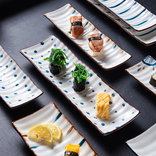 Rectangular Ceramic Sushi Serving Plate