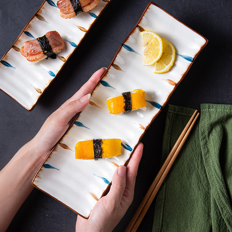 Rectangular Ceramic Sushi Serving Plate