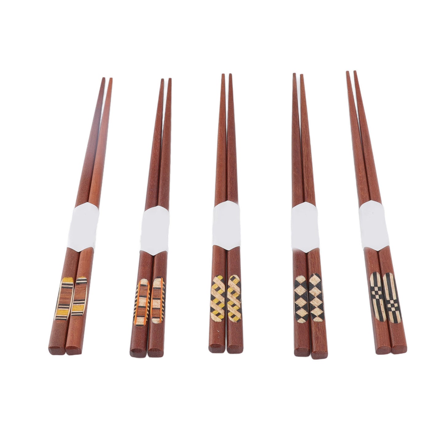 Wooden Chopsticks Red Sandalwood Grooved Pattern Natural and Reusable