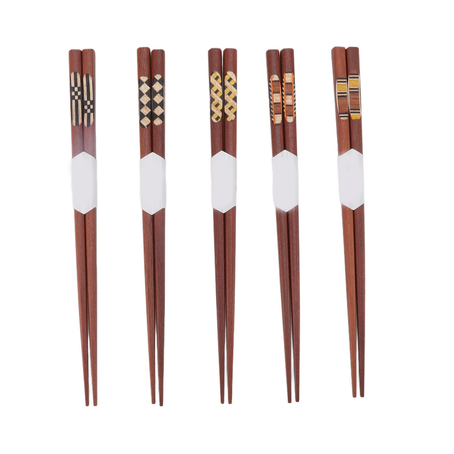Wooden Chopsticks Red Sandalwood Grooved Pattern Natural and Reusable