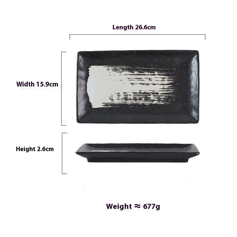 Ceramic Rectangular Sushi Plate