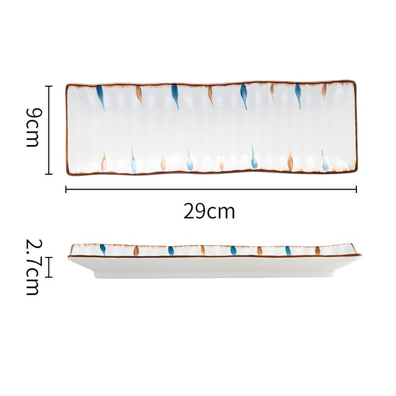 Rectangular Ceramic Sushi Serving Plate