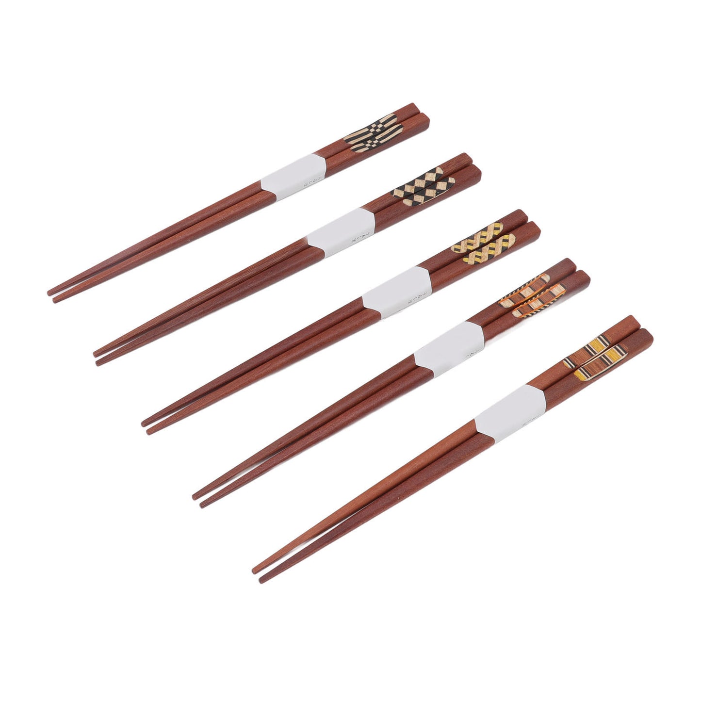 Wooden Chopsticks Red Sandalwood Grooved Pattern Natural and Reusable